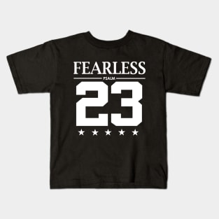 Fearless Psalm 23 Bible Scripture Verse Christian Kids T-Shirt